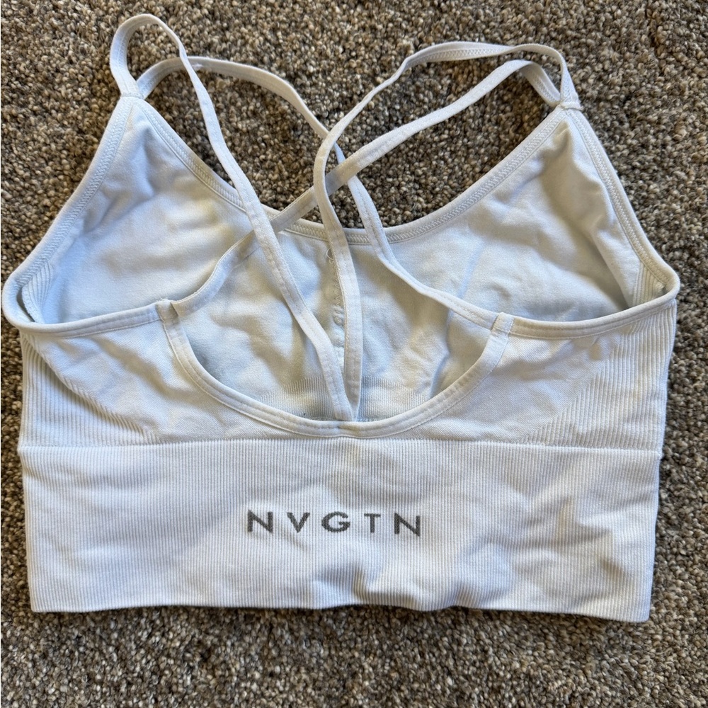 NVGTN Light Gray Sports Bra